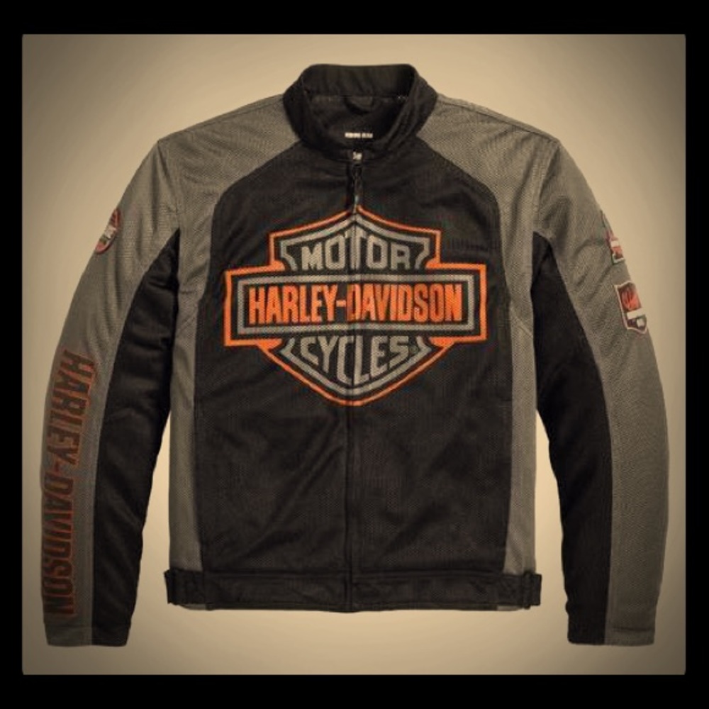 Men's Bar & Shield Logo Mesh Jacket